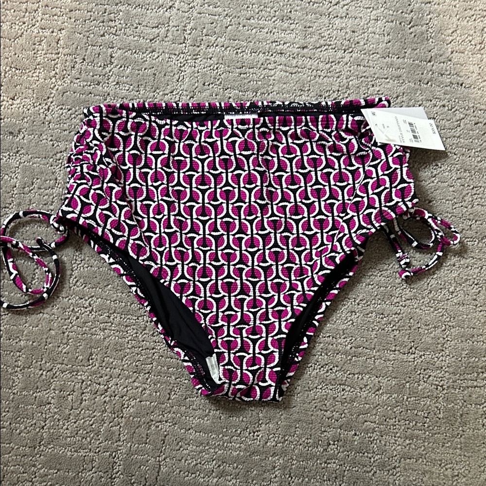 Lands' End Pink and Black Bikini Bottom‎